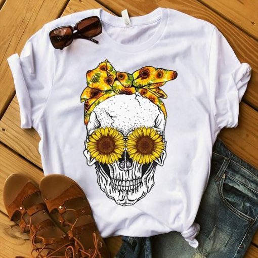 Lover Sunflower Lover Sukull T -Shirt qn