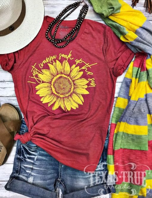 Red Sunflower TSHIRT qn