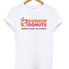 dunkin donuts america runs on dunkin tshirt qn