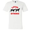 Love Stinks Dog Sniffing Valentine T Shirt qn