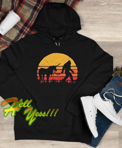 Funny Bigfoot Sasquatch & Unicorn hoodie