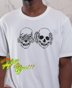 Hear See No Evil Skull T-shirt