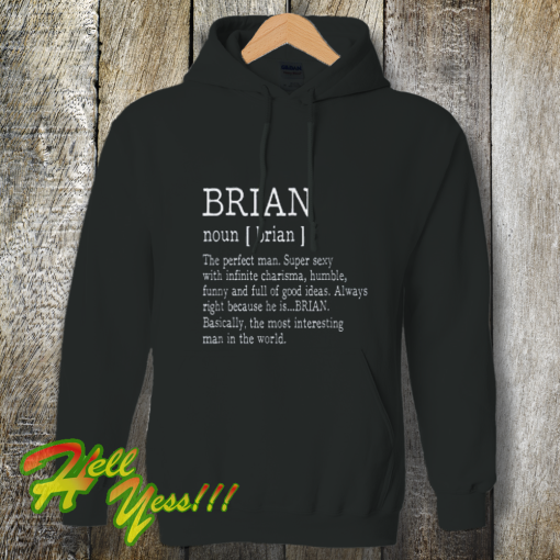 Adult Definition First Name Brian Men Hoodie