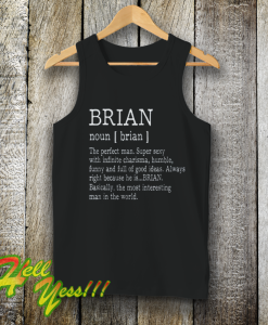 Adult Definition First Name Brian Men Tank Top