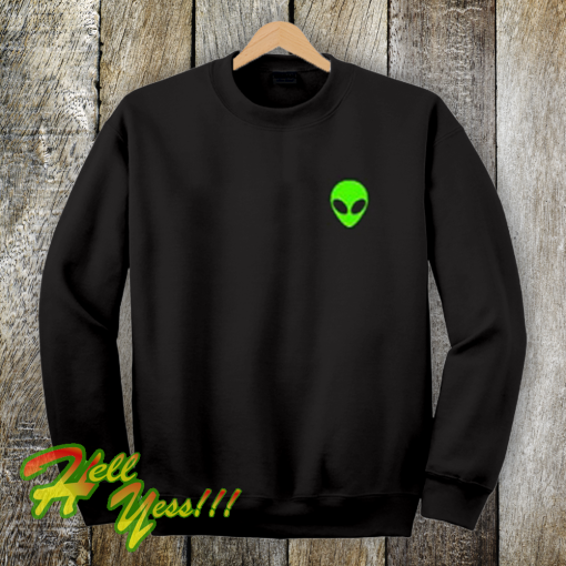 Alien Head Pocket Patch Sweatshirt