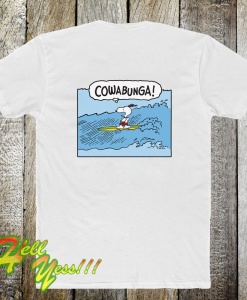 Snoopy Lets Surf Cowabunga t-shirt (Back )