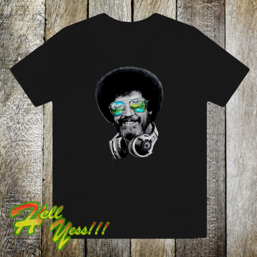 Bob Ross Artist Headphones Joy Of Painting t shirt