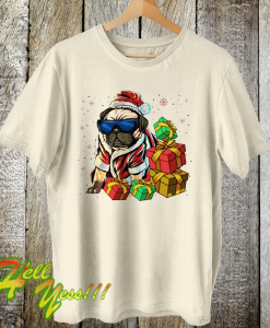 Hipster Dog Christmas T Shirt