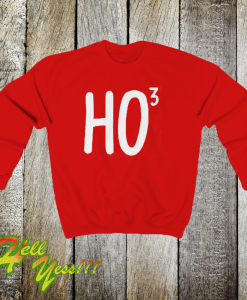 Ho To The Power Of Three Mens Christmas Sweatshirt