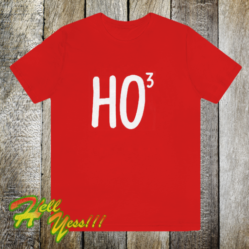 Ho To The Power Of Three Mens Christmas T Shirt