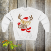 Reindeer Shaped Merry Christmas Sweatshirt