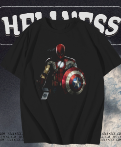 Captain America Ironman Thor Spiderman and Hawkeye T shirt TPKJ1