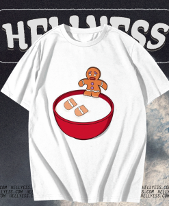 Gingerbread man and milk T Shirt TPKJ1