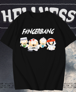 South Park Finger Bang Stan Kenny Kyle Cartman Vintage T-Shirt TPKJ1