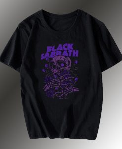 Black Sabbath Skull Purple T Shirt