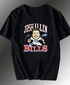 Eric Wood Wearing Bills Josh Allen Signature T Shirt