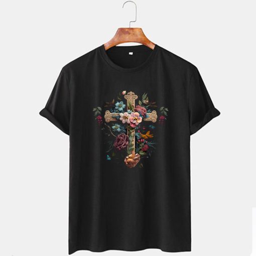 Floral Cross Tshirt