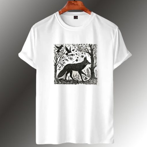 Folklore Forest Fox Vintage T Shirt