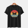 Retro Black Cat Lover T shirt