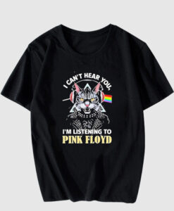 Cat Im Listening To Pink Floyd Pride Month T Shirt